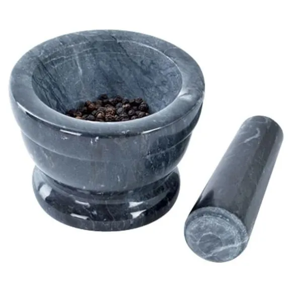 Mortel och stöt i granit - Orion - 10 cm - Hållbar - Idealisk för kryddor och örter - Diskmaskin säker