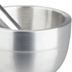 Mortel och stöt, 10x9 cm, Silver