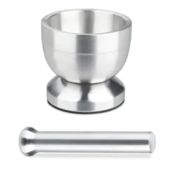 Mortel och stöt, 10x9 cm, Silver