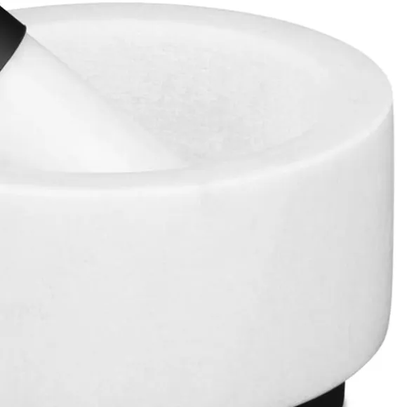 Mortel och stöt, 8x14 cm, vit marmor