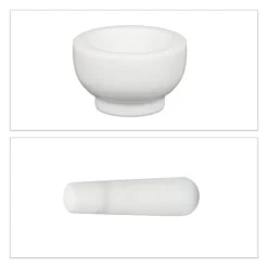 Mortel och stöt, 6x10 cm, Vit, Marmor