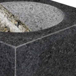 Mortel och stöt, 10.5x14.5x14.5 cm, Grå