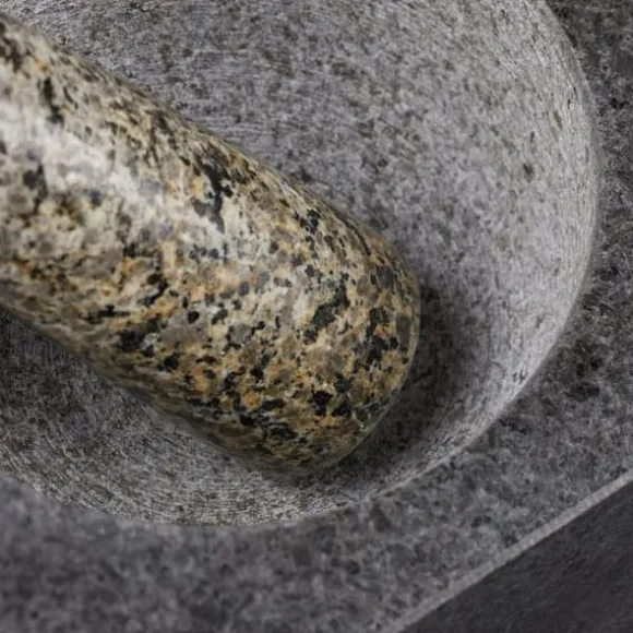 Mortel och stöt, 10.5x14.5x14.5 cm, Grå