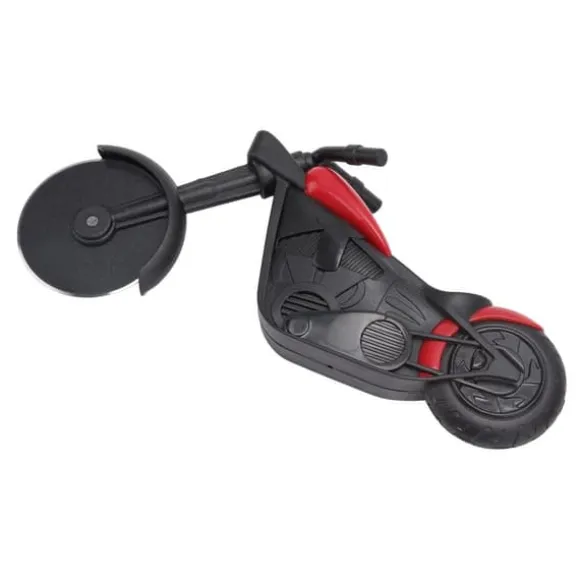 Motorcykelpizzaskärare i rostfritt stål, motorcykelformad pizzahjulsskärare för att skära pizzor, kakor, våfflor och pannkakor