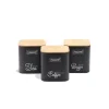 MR-1775-3S-BLACK Set med 3 metallbehållare
