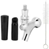 Mässing Ölkran Tap Dispenser med Borste Dammskydd Ölbryggningstillbehör Kit