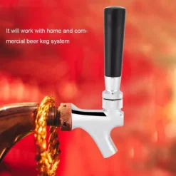 Mässing Ölkran Tap Dispenser med Borste Dammskydd Ölbryggningstillbehör Kit