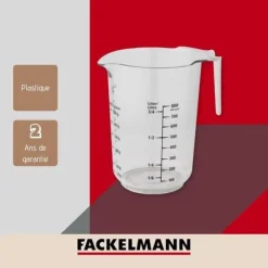 Mätkanna 1 liter i plast Fackelmann