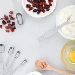 Mätkoppar och skedar i rostfritt stål - 13 delar för köksmätning