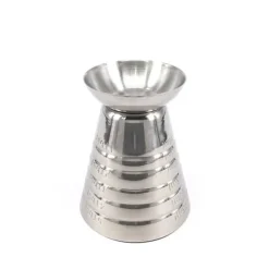 Måttbägare i rostfritt stål 2,5 oz (75 ml) med tre volymskala, enkel att rengöra och hållbar