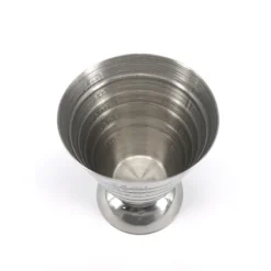 Måttbägare i rostfritt stål 2,5 oz (75 ml) med tre volymskala, enkel att rengöra och hållbar