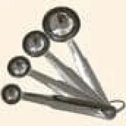 Måttskedar - Set om 4 - Rostfritt stål - 60-80-125-250 ml - Snabb precision