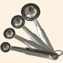 Måttskedar - Set om 4 - Rostfritt stål - 60-80-125-250 ml - Snabb precision