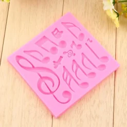 Multi Music Note Spets Silikonform Fondantmatta Kakdekorationsverktyg
