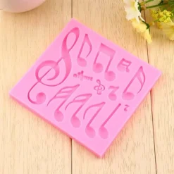 Multi Music Note Spets Silikonform Fondantmatta Kakdekorationsverktyg