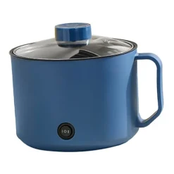 Multifunktionell Elektrisk Köksgryta Liten Mini Elektrisk Spis Snabb Nudelkokare för studenthem Personligt bruk CN 220V Royalblue