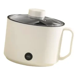 Multifunktionell Elektrisk Köksgryta Liten Mini Elektrisk Spis Snabb Nudelkokare för studenthem Personligt bruk CN 220V Beige