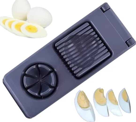 Multifunktionell 2-i-1 kokt äggskärare
