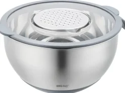 Multifunktionell köksskål med grönsaksrivverk funktion 24cm 5L 5 element KINGHOFF KH-1862