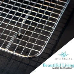 Multifunktionell kylhylla i rostfritt stål Bakhylla i silver med storleken 42 x 29.5 cm - För att baka grilla och svalna