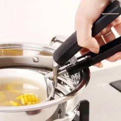 Multifunktionell rostfri skålklämma klämma anti-het grytarmhållare köksgrilltång verktyg