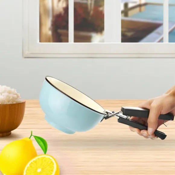 Multifunktionell rostfri skålklämma klämma anti-het grytarmhållare köksgrilltång verktyg