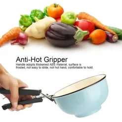 Multifunktionell rostfri skålklämma klämma anti-het grytarmhållare köksgrilltång verktyg