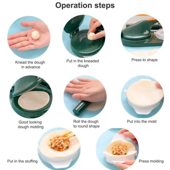 Multifunktionell tryckknödelinpackningsmaskin Köksmanuell dumplinginpackningsmaskin