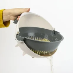 Multifunktionellt grönsaksrivjärn med skål, 7 utbytbara blad