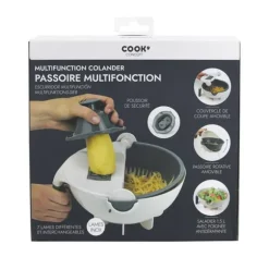 Multifunktionellt grönsaksrivjärn med skål, 7 utbytbara blad