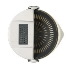 Multifunktionellt grönsaksrivjärn med skål, 7 utbytbara blad