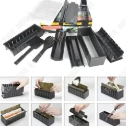 Multifunktionellt sushiverktyg - TD® - Hemmafix - 10 delar - ABS - Svart