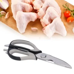 Multifunktions Kökssax Kraftig Matsax Kött Fisk Grill Matlagningsverktyg Svart