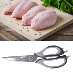 Multifunktions Kökssax Kraftig Matsax Kött Fisk Grill Matlagningsverktyg Svart