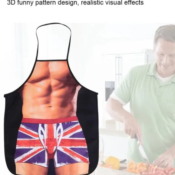 Muscle Man 3D Roligt vattentätt matlagningsförkläde