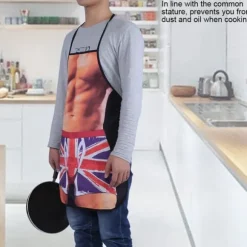 Muscle Man 3D Roligt vattentätt matlagningsförkläde
