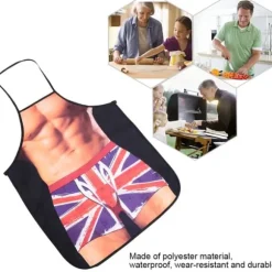 Muscle Man 3D Roligt vattentätt matlagningsförkläde