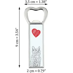 Nebelung - flasköppnare med en katt, personlig kylöppnare, unik present till en man från Art-Dog