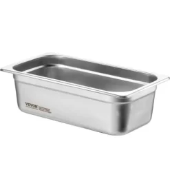 Ångbordsform, 1/3 storlek, 32.6x17.7x9.9 cm, rostfritt stål, förvaring