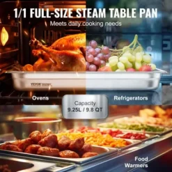 Ångbordsform, 6-pack fullstorlek anti-jam, 53x32.8x6.7 cm, rostfritt stål, förvaring