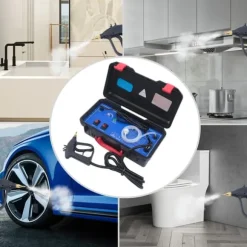 Ångrengörare - Ångtvätt - 3000 W 220 V - ABS och rostfritt stål - För fett/fläckar/damm/smuts - Svart