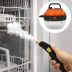 Ångrengörare 1600 W, 6 justerbara nivåer, antidropp-backventil, 5,5 bar, flera borstar, 220 V EU-kontakt, för hem & kommersiellt bruk