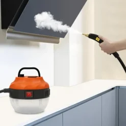 Ångrengörare 1600 W, 6 justerbara nivåer, antidropp-backventil, 5,5 bar, flera borstar, 220 V EU-kontakt, för hem & kommersiellt bruk