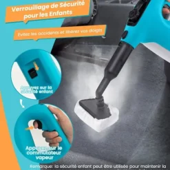 Ångrengörare, 33x13x24.5 cm, Blå