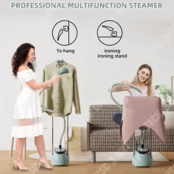 Ångstrykningsapparat vertikal - TECH DISCOUNT - 1.6L - 1800W - 10 hastigheter - Högtemperatursterilisering