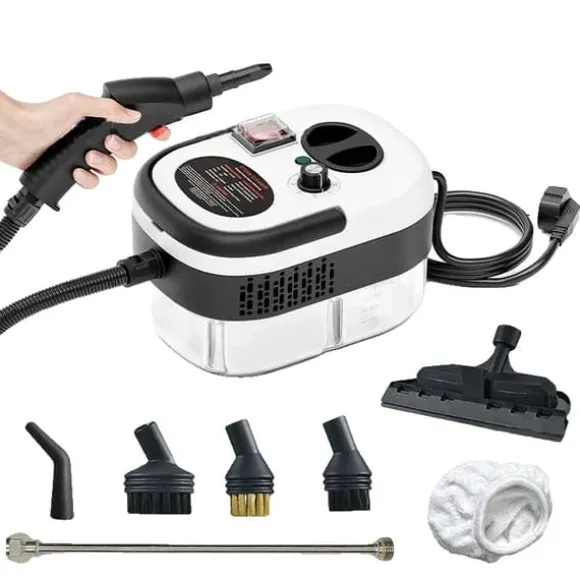 Ångtvätt, Hög Temperaturprestanda, Mångsidig Rengöring,Vit och Svart, 220 V, EU