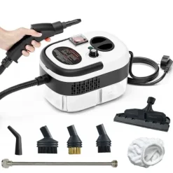 Ångtvätt, Hög Temperaturprestanda, Mångsidig Rengöring,Vit och Svart, 220 V, EU