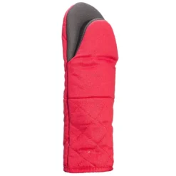 NICOLE RED grytvante- och grytlappset i hellång modell, 100 % bomull med neopren, tjock röd