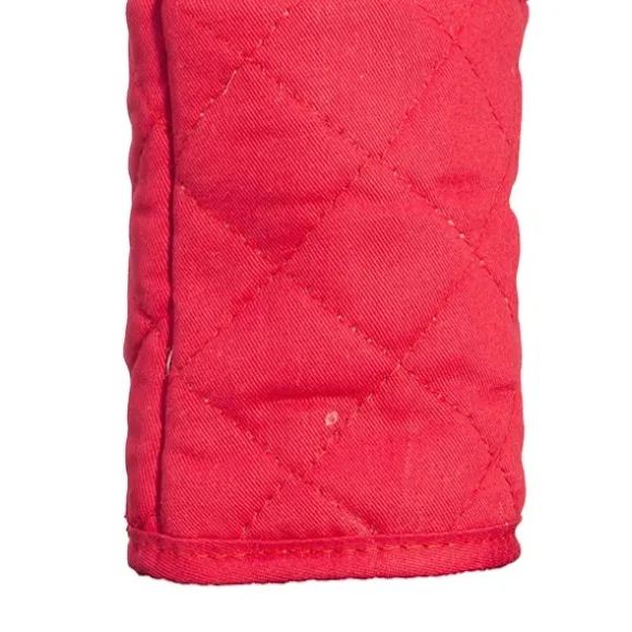 NICOLE RED grytvante- och grytlappset i hellång modell, 100 % bomull med neopren, tjock röd