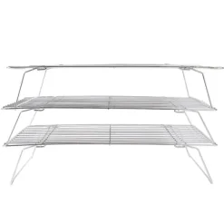 3-nivåers kylgaller hopfällbara ben för kakor, tårtor, kök, bakning, grillverktyg